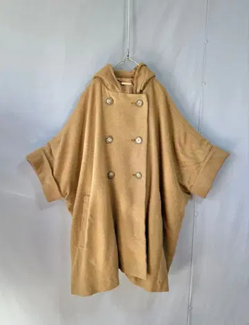 개럴개런트 더블 브레스트 숏 슬리브 코트 카멜