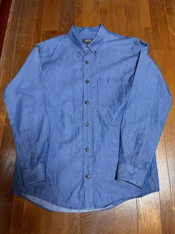 A.P.C. 다크 블루 버튼 다운 셔츠 XS
