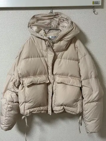 SNIDEL 프렌치 숏 다운 베이지