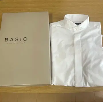 [새상품급] 윙카라 셔츠 M 와타베 웨딩 BASIC 화이트 신랑
