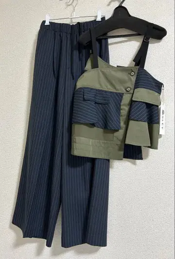 택 포함 새상품 미사용 RISLEY 리즈레이 셋업 베스트 팬츠