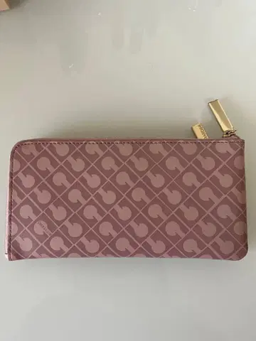 CHERADINI 로고 패턴 장지갑 핑크