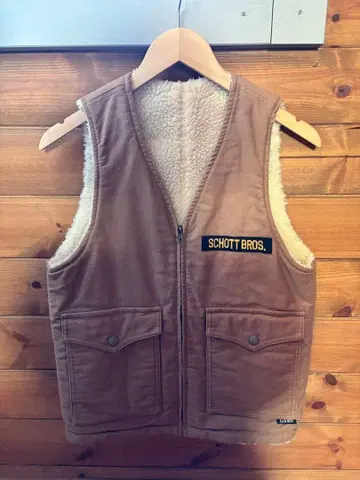 SCHOTT BROS. 플리스 안감 베스트 S