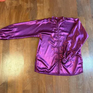 보라색 새틴 차이나 셔츠 태극권