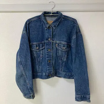 Levi's 인디고 블루 크롭 데님 자켓