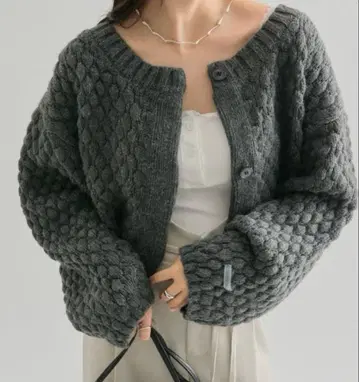 mystic 포코포코 니트 가디건