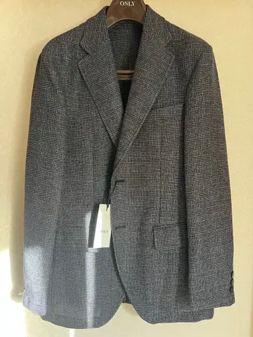 온리 테일러드 자켓 그레이 계열 체크 무늬