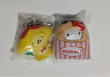 산리오 치비토모 오카즈 키티 폼폼푸딩 2종 세트