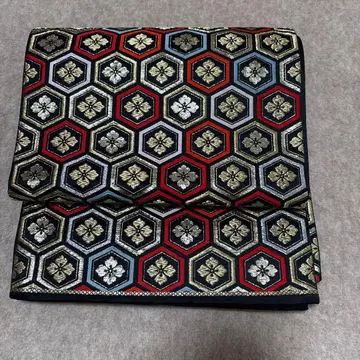 육각형 꽃 무늬 후쿠로 오비