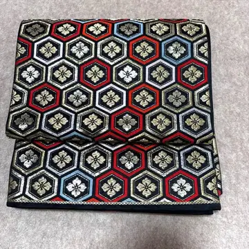 육각형 꽃 무늬 후쿠로 오비