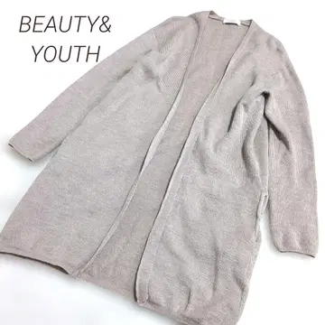 BEAUTY&YOUTH 울 100 베이지 부드러운 니트 가디건