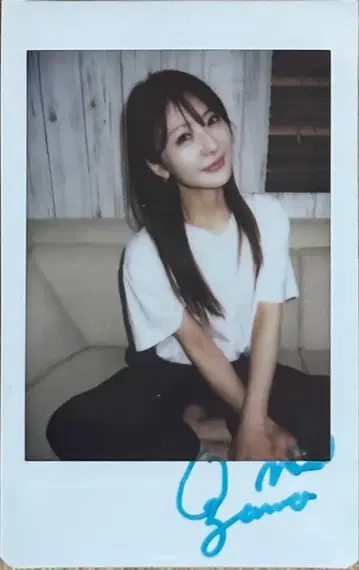 오자와 나오 친필 사인 폴라로이드