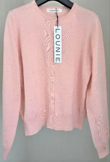 LOUNIE 핑크 긴팔 가디건