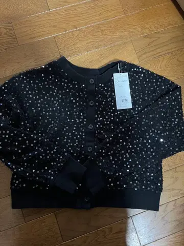 스팽글 블랙 가디건 사이즈 F