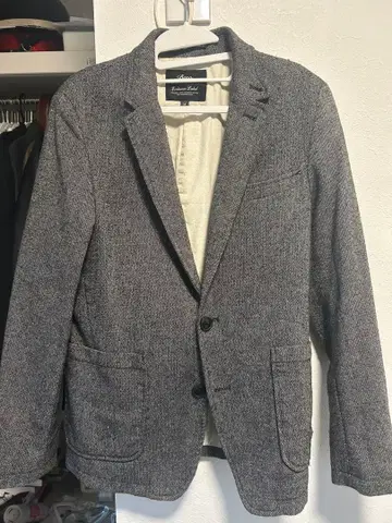 그레이 테일러드 자켓 울 혼방