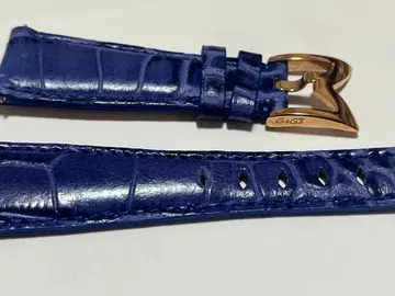 가가밀라노 네이비 가죽 벨트 핸드메이드