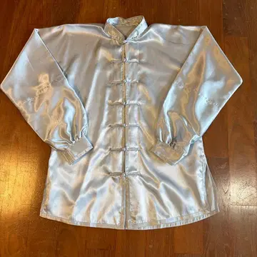 실버 새틴 차이나 셔츠 태극권