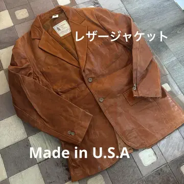 LONDON FOG 가죽 자켓 브라운 MADE IN USA