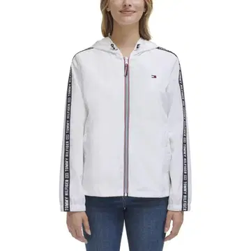 [Tommy Hilfiger/타미힐피거] 지퍼 후드티 화이트