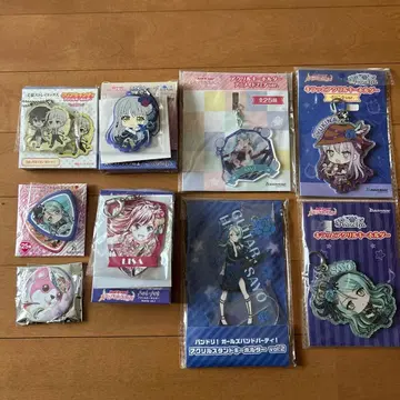 뱅드림! 걸즈 밴드 파티! 아크릴 키링, 캔뱃지 9세트