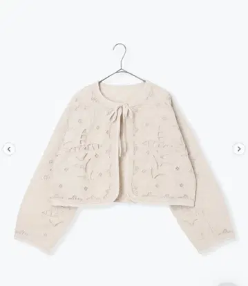 츠하루 바이 사만사 모스모스*충전솜 컷워크 퀼트 자켓