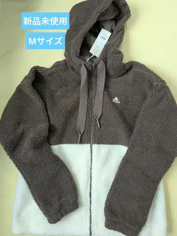 (미사용 새상품) 아디다스 플리스 자켓 아우터 브라운 M 사이즈