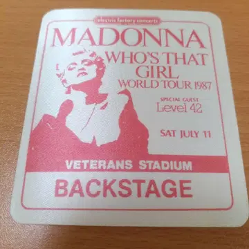MADONNA WHO'S THAT GIRL 1987 백스테이지 패스