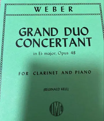 클라리넷 & 피아노 베버 협주적 이중 협주곡 내림 마 장조 작품 48