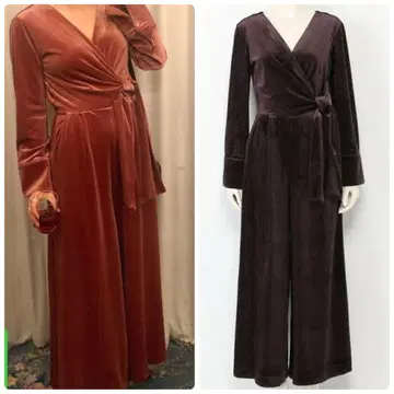 [ 새상품급 ] Lily Brown 벨로아 올인원 브라운 롱 기장 F