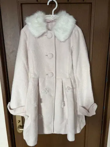 LIZ LISA 롱 코트 퍼&작은 꽃 포함