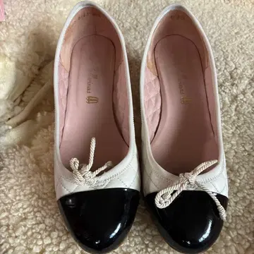 발레리나 슈즈 화이트 블랙 36.5