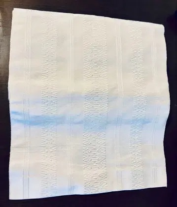 화이트 나고야 오비 스트라이프 자수