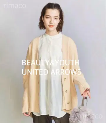 BEAUTY&YOUTH 울 캐시미어 오버 V넥 가디건