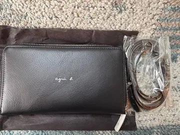 아네스베 블랙 가죽 숄더백 & 장지갑