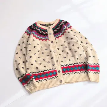 Eddie Bauer 블랙 택 빈티지 티롤리안 니트 L P