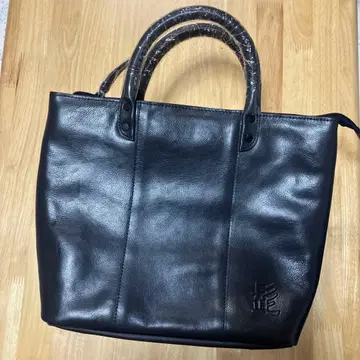 수염 가죽 토트백 블랙 수납 봉투 포함
