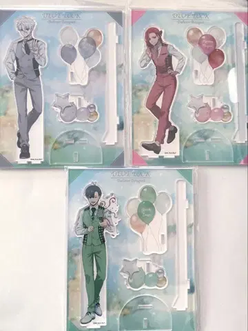 블루 록 벌룬 부케 아크릴 스탠드 이사기 나기 치기리