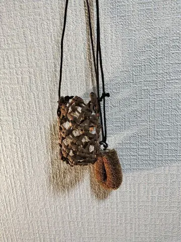 산포도 네 겹 엮음 미니 수세미 홀더