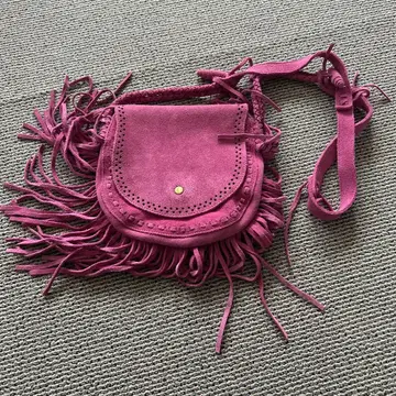 dazzlin 핑크 스웨이드 숄더백