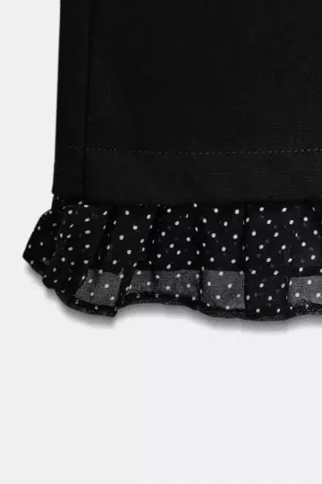 ZARA 미니 플레어 팬츠 프릴 도트