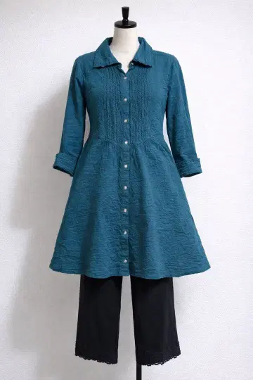 튜닉+레이스 팬츠 세트 블랙 x 블루 잉게보그