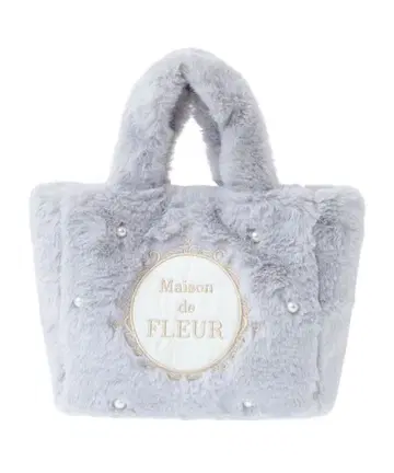 Maison de FLEUR 퍼 2Way 토트백 그레이쉬 블루