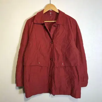 구제 의류 하프 코트 빨간색 / 보르도 심플