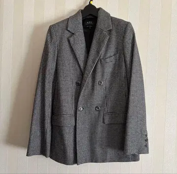 [ 최종 가격 ] A.P.C. 아페쎄 하운드 투스 체크 더블 자켓