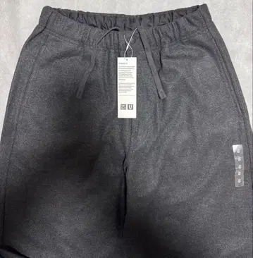 대인기! 유니클로U 브러쉬드 맨투맨 와이드 팬츠 다크 그레이 S