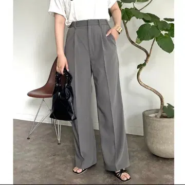 prose verse * 하이웨스트 센터 프레스 턱 팬츠