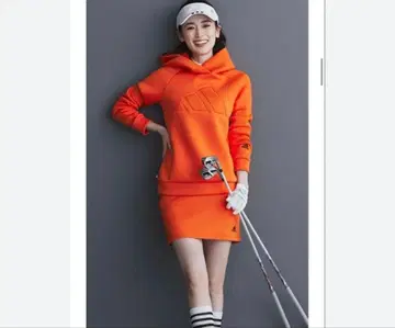 adidas 오렌지 후드 부착 셋업