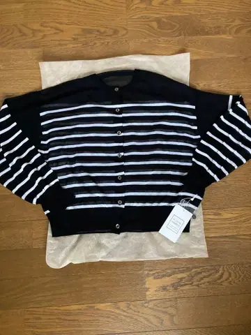 새상품 le ciel de HARRISS 긴팔 가디건 블랙 36