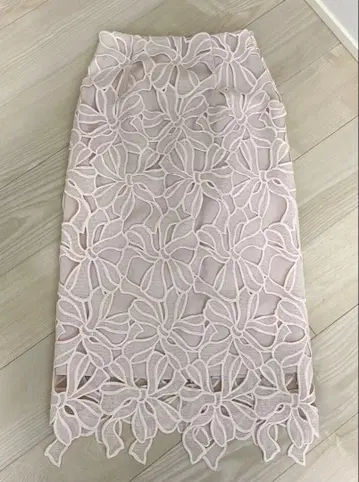 셀포드 옅은 핑크 레이스 타이트 스커트, 38