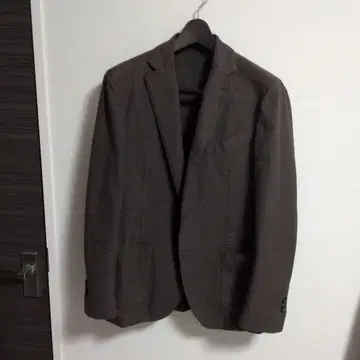 LARDINI 브라운 체크 무늬 셋업